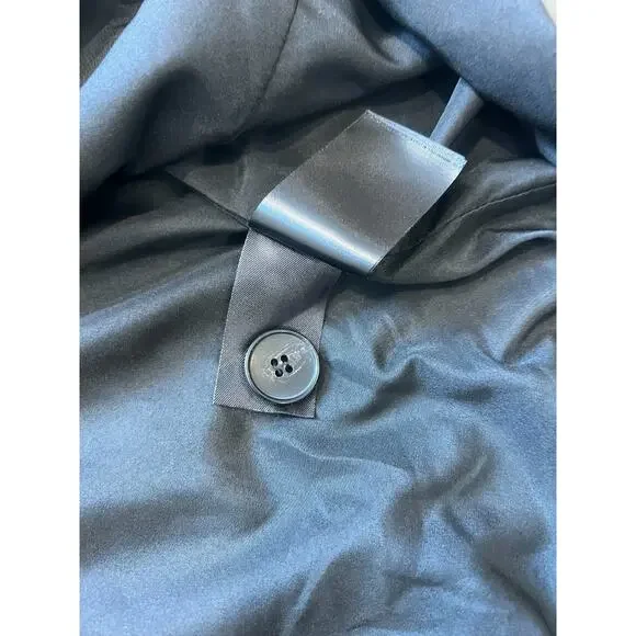 H&M Oversized Blazer Jacket Gathered Sleeve Olive Green Women's Small - Picture 5 of 5